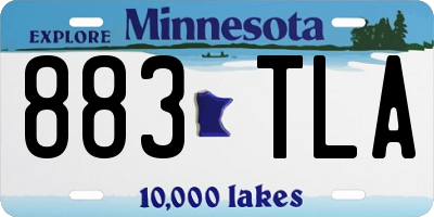 MN license plate 883TLA