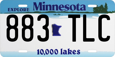 MN license plate 883TLC