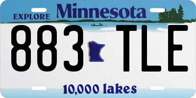 MN license plate 883TLE