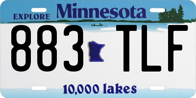 MN license plate 883TLF
