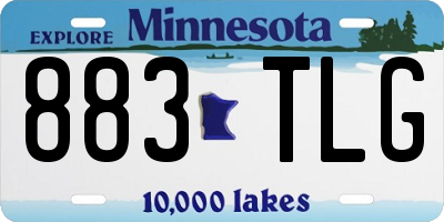MN license plate 883TLG