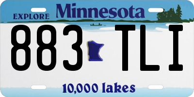 MN license plate 883TLI
