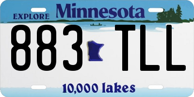 MN license plate 883TLL