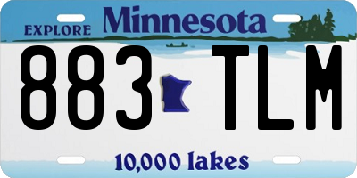 MN license plate 883TLM