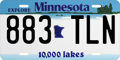 MN license plate 883TLN