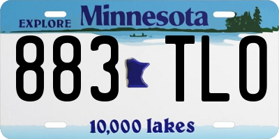 MN license plate 883TLO
