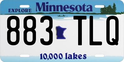 MN license plate 883TLQ