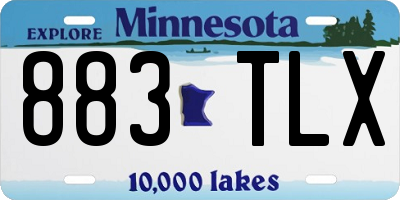 MN license plate 883TLX