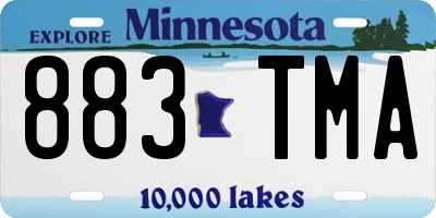 MN license plate 883TMA