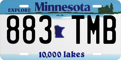 MN license plate 883TMB