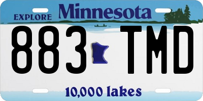 MN license plate 883TMD