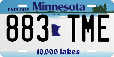 MN license plate 883TME