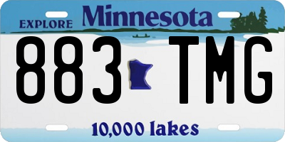 MN license plate 883TMG