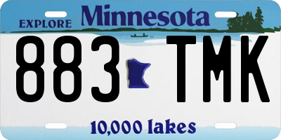 MN license plate 883TMK