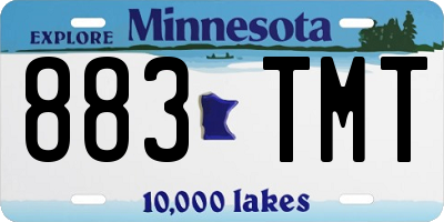 MN license plate 883TMT