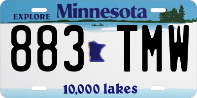 MN license plate 883TMW