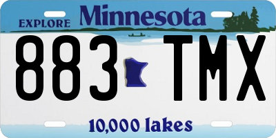 MN license plate 883TMX