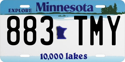 MN license plate 883TMY