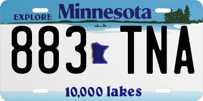 MN license plate 883TNA