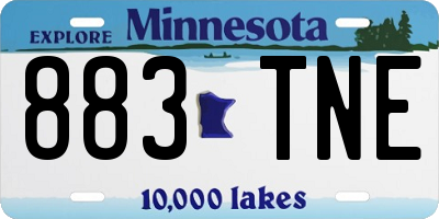 MN license plate 883TNE