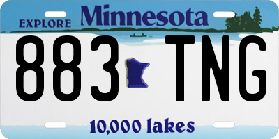 MN license plate 883TNG