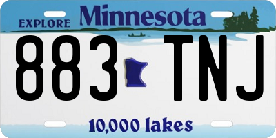 MN license plate 883TNJ