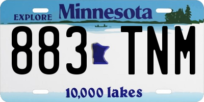 MN license plate 883TNM