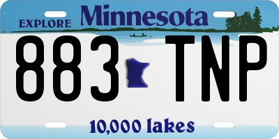 MN license plate 883TNP