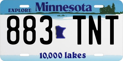 MN license plate 883TNT