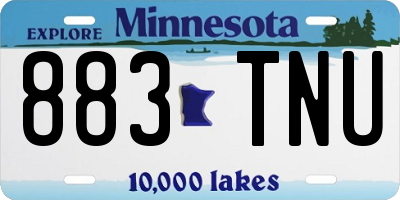 MN license plate 883TNU