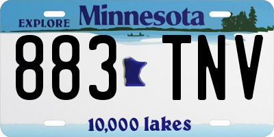 MN license plate 883TNV