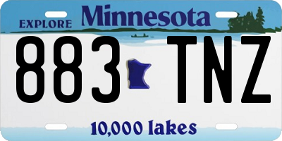 MN license plate 883TNZ