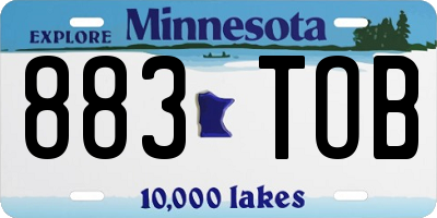 MN license plate 883TOB