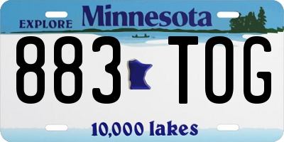 MN license plate 883TOG