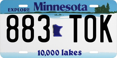 MN license plate 883TOK