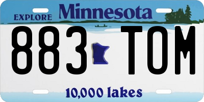 MN license plate 883TOM