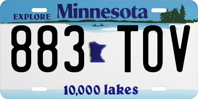 MN license plate 883TOV