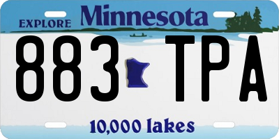 MN license plate 883TPA