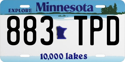 MN license plate 883TPD