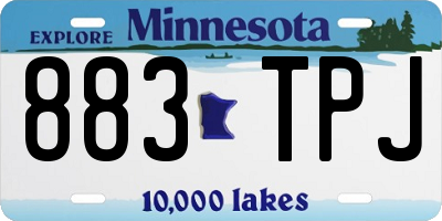 MN license plate 883TPJ