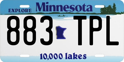 MN license plate 883TPL