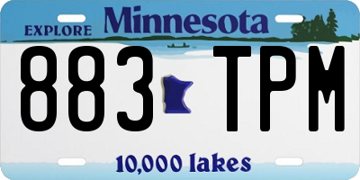 MN license plate 883TPM