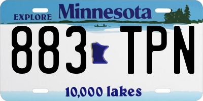 MN license plate 883TPN