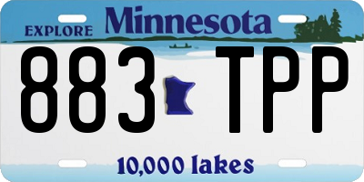MN license plate 883TPP