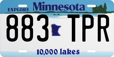 MN license plate 883TPR