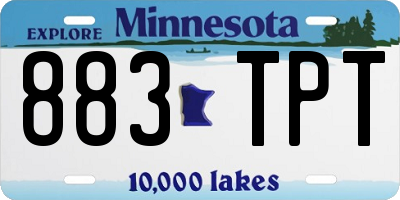 MN license plate 883TPT
