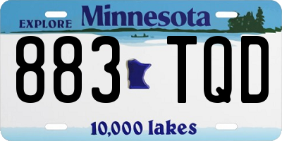 MN license plate 883TQD