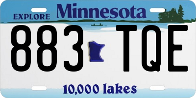 MN license plate 883TQE