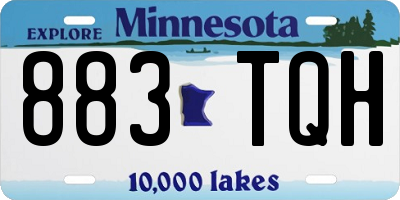 MN license plate 883TQH