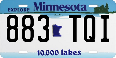 MN license plate 883TQI